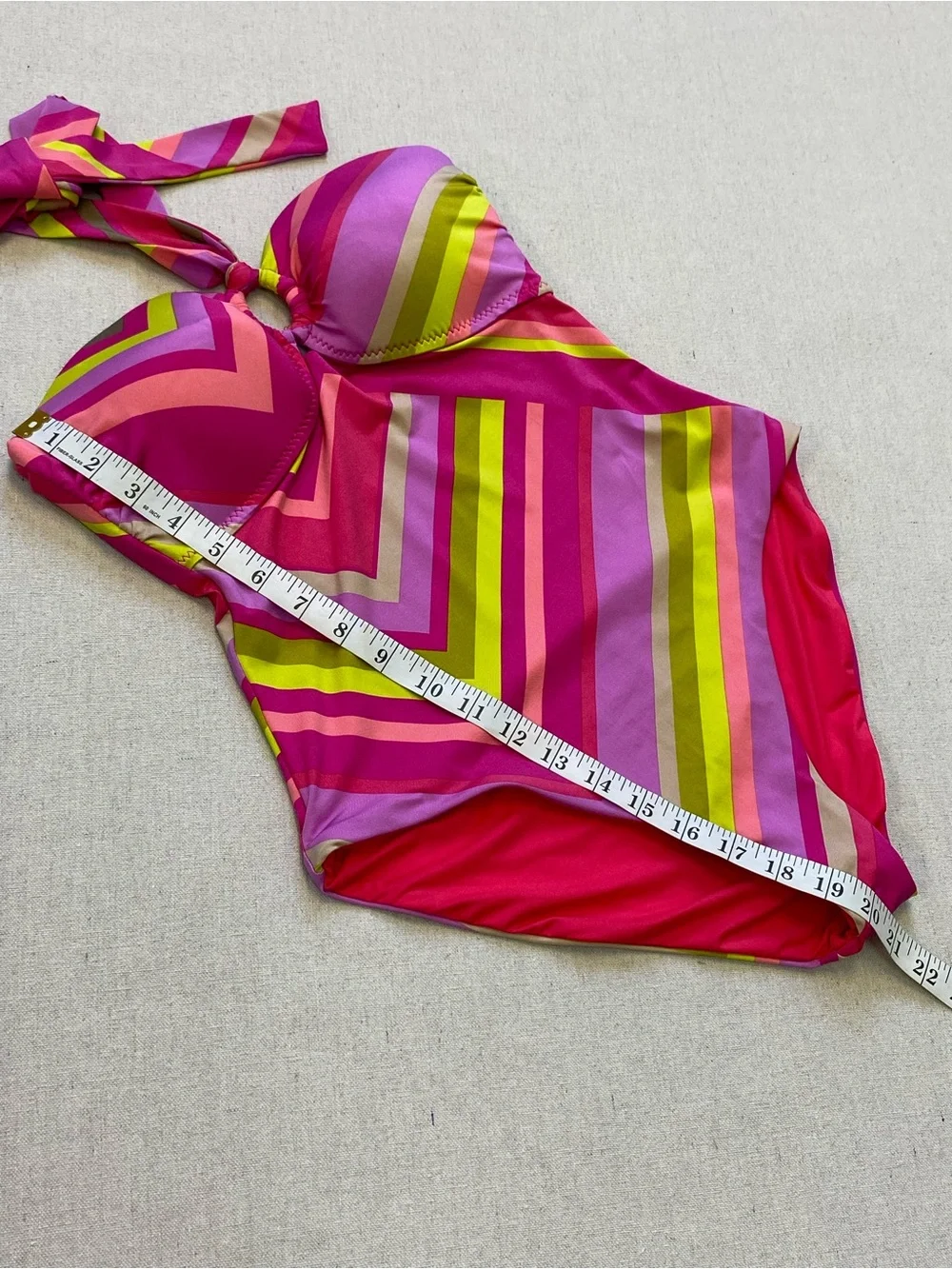 Trina Turk Waltz Convertible Bandeau Striped One Piece Swimsuit